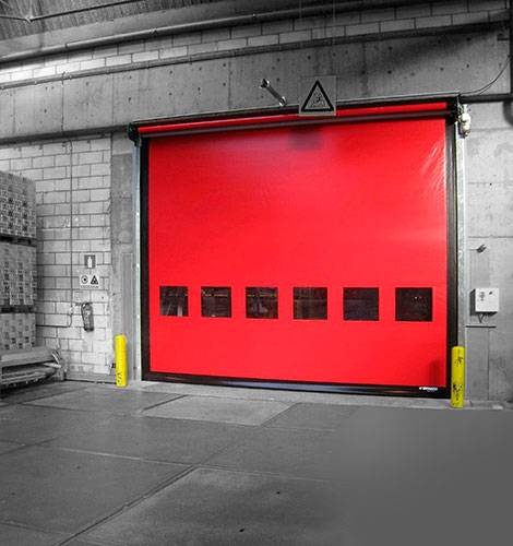 Installation et pose porte rapide à enroulement pour trafic interne fluide DYNACO M3 COMPACT Vitrolles