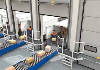 Installation porte sectionnelle industrielle Aix en Provence Parcel / Parcel Walk pour les services de livraison de colis